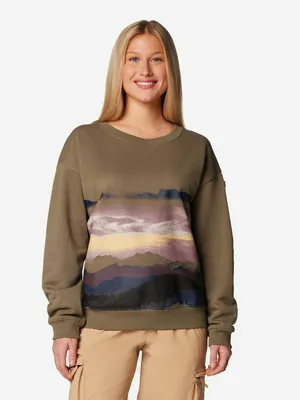 Свитшот женский Columbia Meridian Creek Crew, зеленый, арт. 2086051clb-397