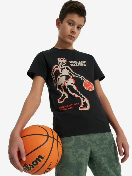 Футболка для мальчиков Demix, черный, арт. 134495dmx-99