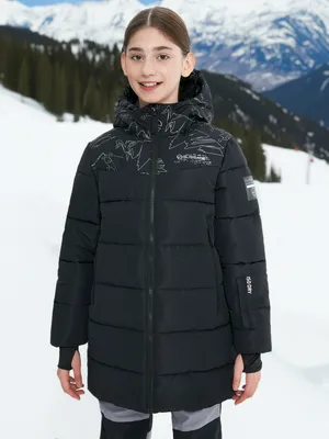 Пуховик для девочек Glissade, черный, арт. 131869gsd-99