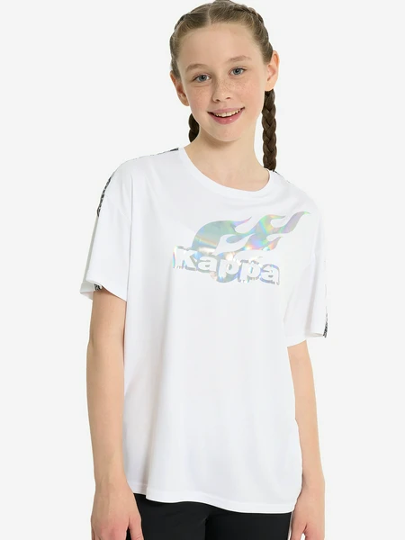 Футболка для девочек Kappa, белый, арт. 134373kap-00