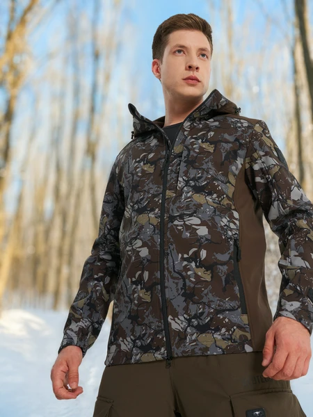 Куртка софтшелл Geotech, коричневый, арт. 31862