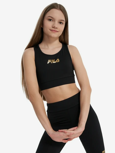 Топ бра спортивный для девочек FILA, черный, арт. 31917