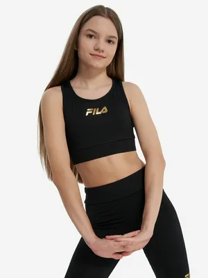 Топ бра спортивный для девочек FILA, черный, арт. 142137FLA-99