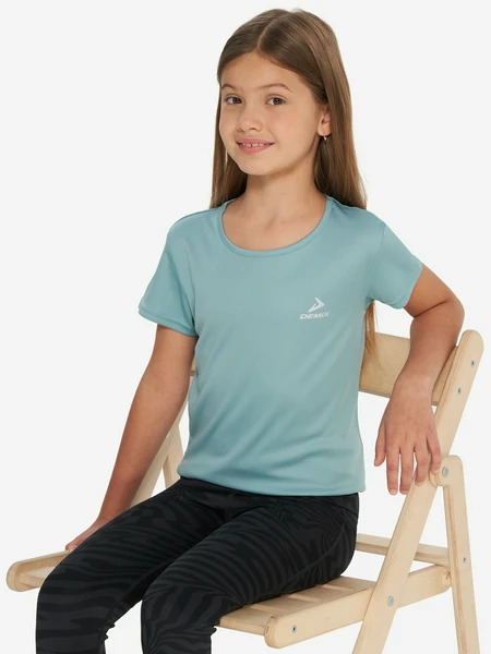 Футболка для девочек Demix, голубой, арт. 31948