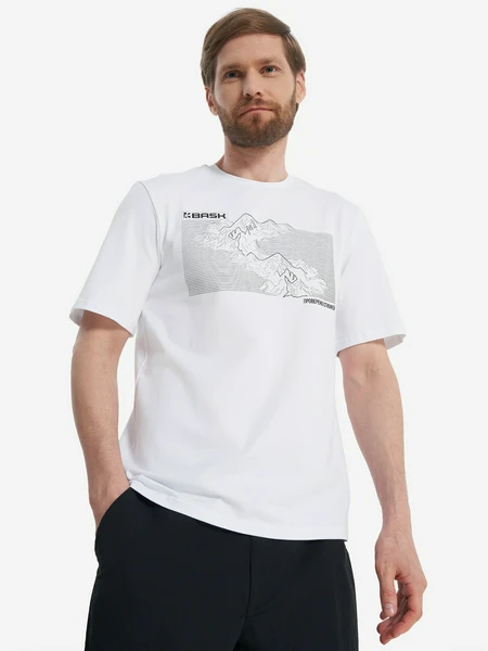Футболка Bask Topography Mt V2, белый, арт. 24104bsk-9001
