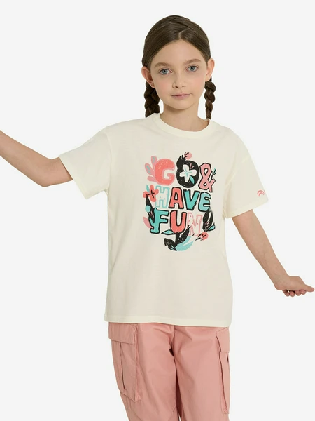 Футболка для девочек Outventure, бежевый, арт. 32173