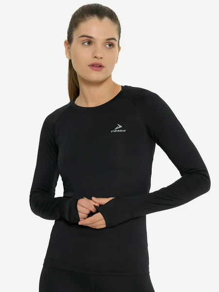 Лонгслив женский Demix, черный, арт. 32206
