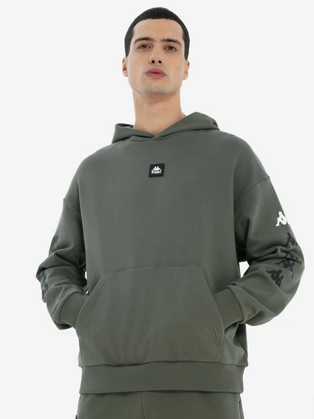 Худи мужское оверсайз Kappa, зеленый, арт. 32211