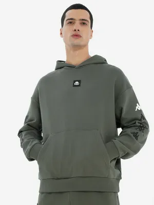 Худи мужское оверсайз Kappa, зеленый, арт. 140812KAP-74