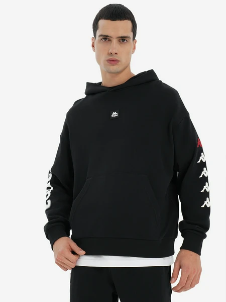 Худи мужское оверсайз Kappa, черный, арт. 32242