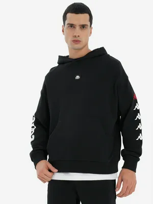 Худи мужское оверсайз Kappa, черный, арт. 140812KAP-99