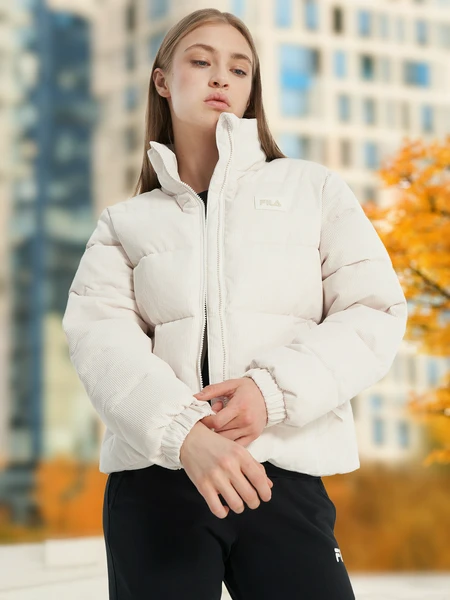 Женский пуховик FILA, бежевый, арт. 32438
