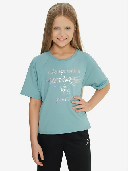 Футболка Demix для девочек, голубой, арт. 142274dmx-n1