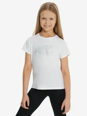 Футболка Demix для девочек, белый, арт. 140889DMX-00