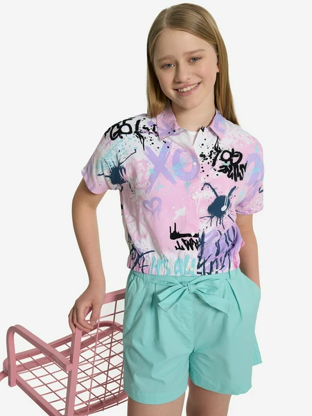Рубашка с коротким рукавом для девочек Termit, разноцветный, арт. 121482trt-l1