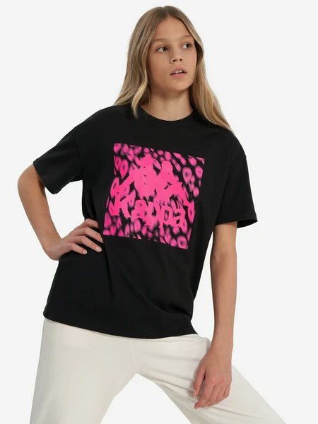 Футболка для девочек Kappa, черный, арт. 137572kap-b2