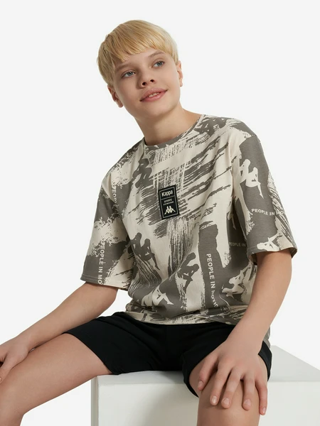 Футболка для мальчиков Kappa, бежевый, арт. 134229kap-c1