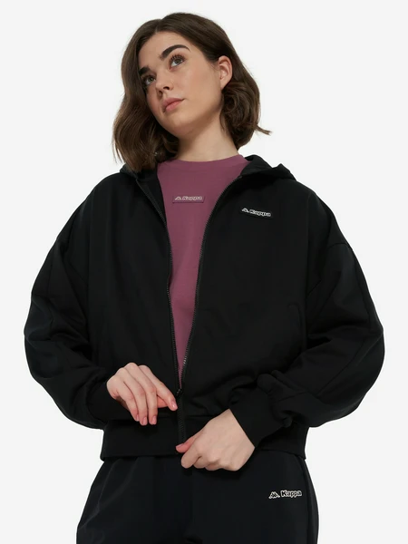 Толстовка Kappa оверсайз, черный, арт. 140737kap-99