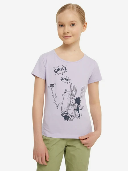 Футболка Outventure для девочек, фиолетовый, арт. 128398out-v1