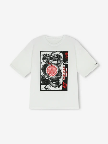 Футболка Demix оверсайз для мальчиков Белая, белый, арт. 142260dmx-00