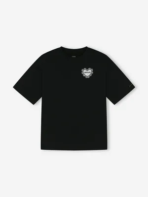 Футболка Demix оверсайз для девочек, черный, арт. 142308DMX-99