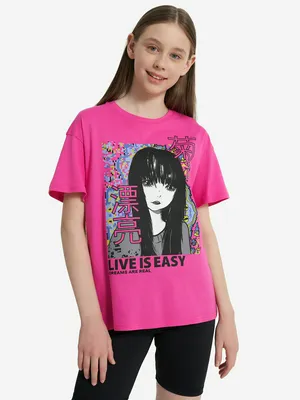 Футболка Demix для девочек, розовый, арт. 134515dmx-x2