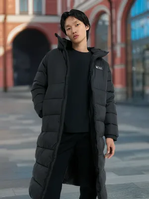 Мужское утепленное пальто Kappa, черный, арт. 33538