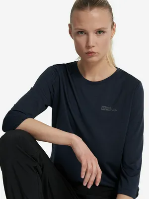 Лонгслив Jack Wolfskin Crosstrail, синий, арт. 1809541J01-1010