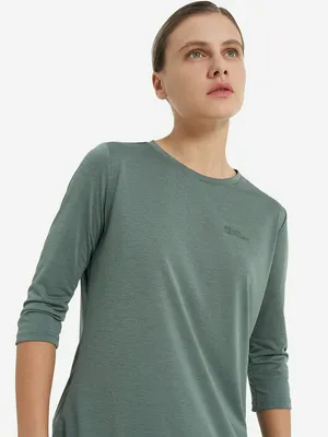Лонгслив Jack Wolfskin Crosstrail, зеленый, арт. 1809541J01-4311