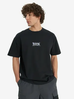 Футболка Quiksilver Mercury Chrome Lightning оверсайз, черный, арт. eqyzt08016q02-kvj0