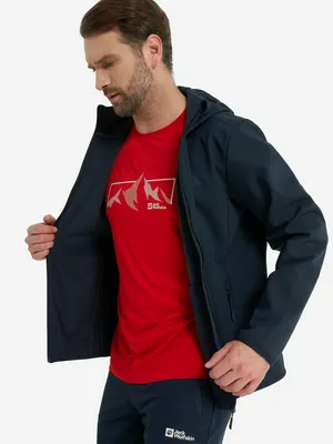 Куртка софтшелл Jack Wolfskin Bornberg, синий, арт. 34988