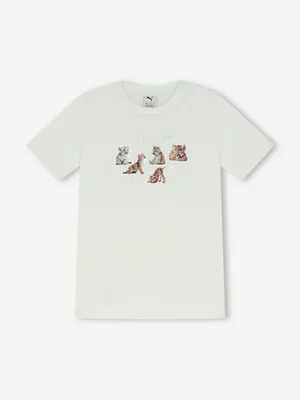 Футболка PUMA Graphic для девочек, белый, арт. 634525P0P-02