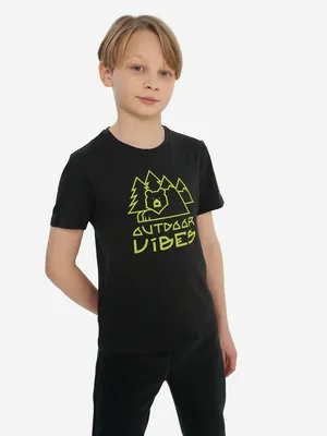 Футболка Outventure для мальчиков, черный, арт. 114250OUT-99