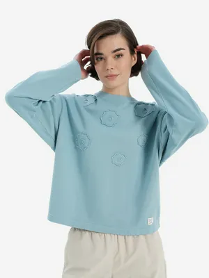 Свитшот женский оверсайз Protest, голубой, арт. 142345PR0-Z1