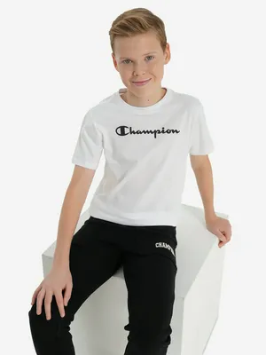 Футболка Champion для мальчиков, белый, арт. 307619C0K-WW001