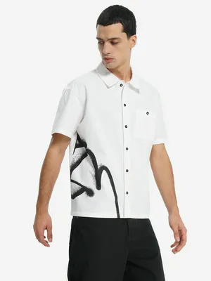 Рубашка Termit с коротким рукавом оверсайз, белый, арт. 142651TRT-00