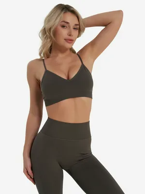 Топ бра спортивный Demix, коричневый, арт. 140544DMX-T2