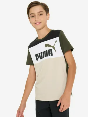 Футболка Puma ESS+ Block для мальчиков, зеленый, арт. 679716