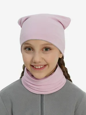 Комплект для девочек: шапка, шарф GSD, серый, арт. 141254G17-AK