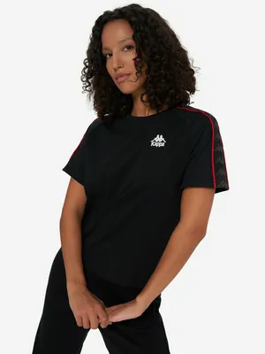 Футболка женская Kappa, черный, арт. 371U6WWKAP-R09