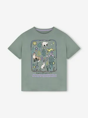 Футболка для девочек Outventure, зеленый, арт. 142478OUT-63