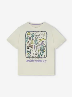 Футболка для девочек Outventure, бежевый, арт. 142478OUT-01