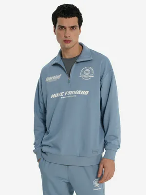 Толстовка оверсайз Demix, синий, арт. 140261DMX-Z1