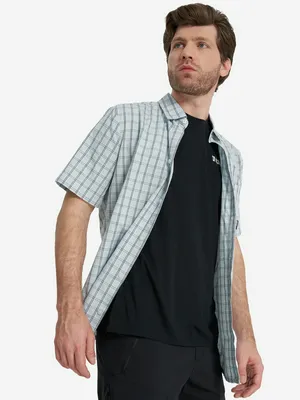 Рубашка с коротким рукавом Jack Wolfskin Hot Springs, синий, арт. 1402333J01-8972