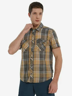 Мужская рубашка с коротким рукавом Outventure, коричневый, арт. 127698OUT-F1