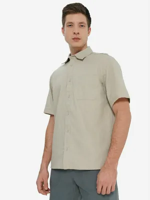 Рубашка с коротким рукавом мужская Northland, бежевый, арт. 141103N16-T1