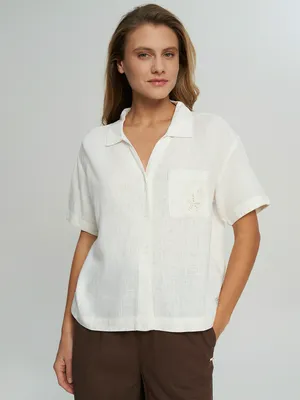 Рубашка Protest женская оверсайз с коротким рукавом, бежевый, арт. 142612PR0-01