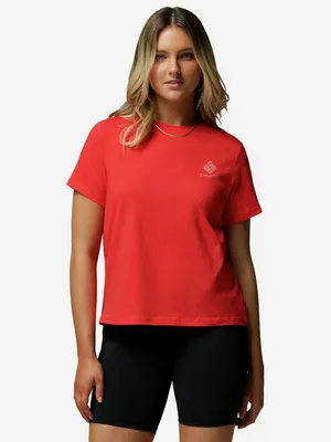 Футболка женская Columbia Rolling Bend Graphic SS, красный, арт. 2120021CLB-606