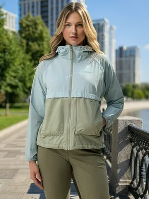 Ветровка женская Columbia Spire Valley Windbreaker, зеленый, арт. 2116511CLB-348