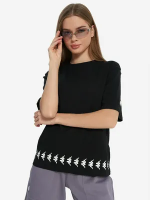 Футболка женская Kappa, черный, арт. 141224KAP-BB